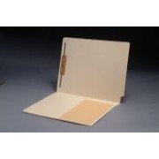 11 pt Manila Folders, Full Cut End Tab, Letter Size, 1/2 Kraft Pocket, Fastener Pos. 1 (Box of 50)